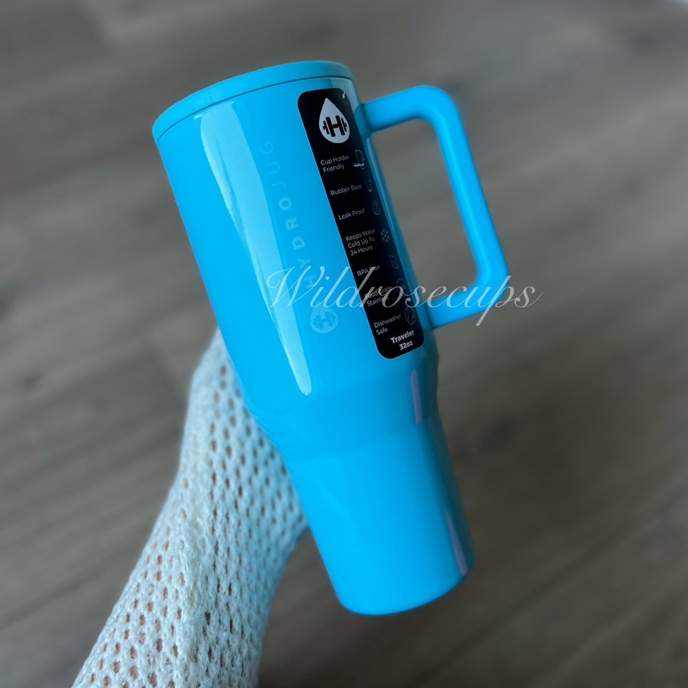 Hydrojug Neon Wave Glossy Blue 32oz Traveler